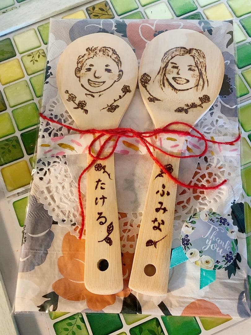 【fuuminさま確認専用画面♪】 ギフト ウッドバーニング イラスト 名入れ