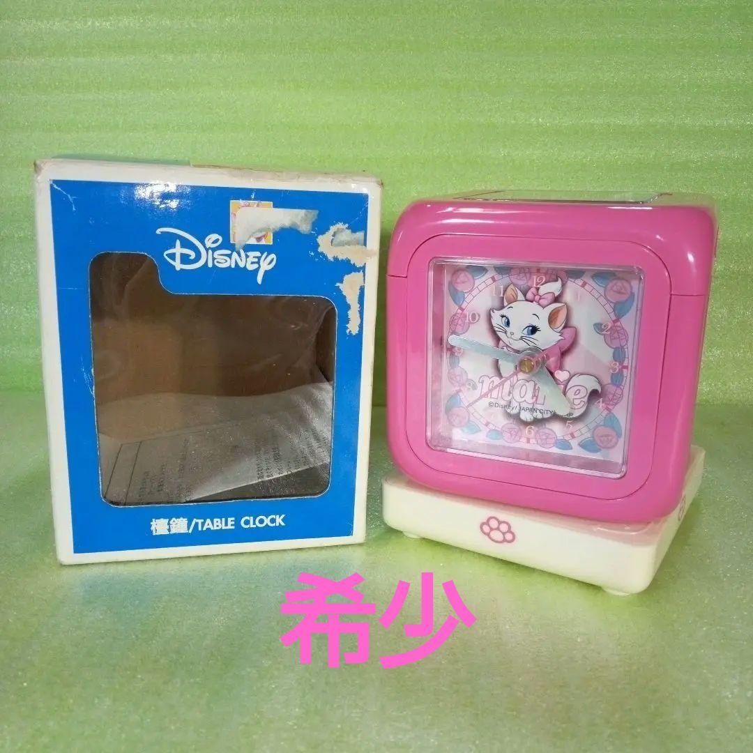 Disney　marie　マリーちゃん　テーブルクロック　置時計　オルゴール