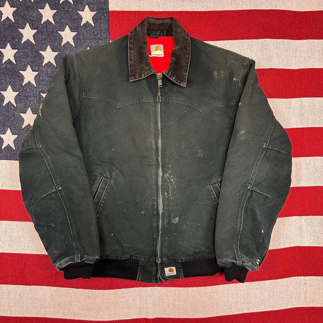 鬼雰囲気 ボロ カーハートJ13 BLK サンタフェジャケット ブラック 短丈