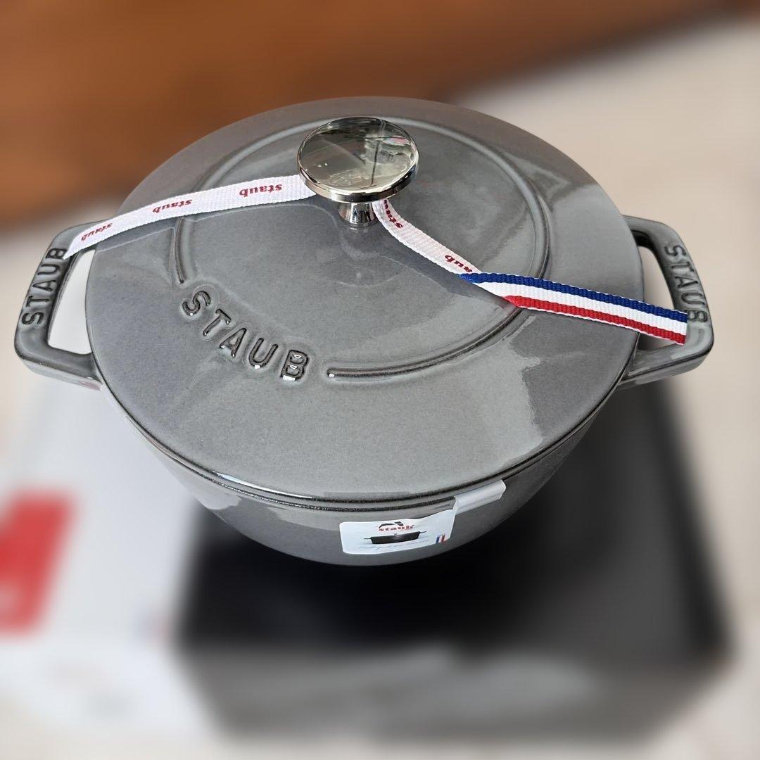 新品未使用 STAUB ストウブ ワナベ　M 18㎝ グレー　WaNABE