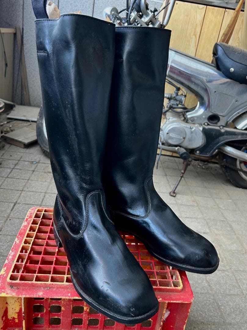 NVA 東ドイツ軍将校用 ビンテージ ロングブーツ　WW2ドイツ軍・日本軍代用に