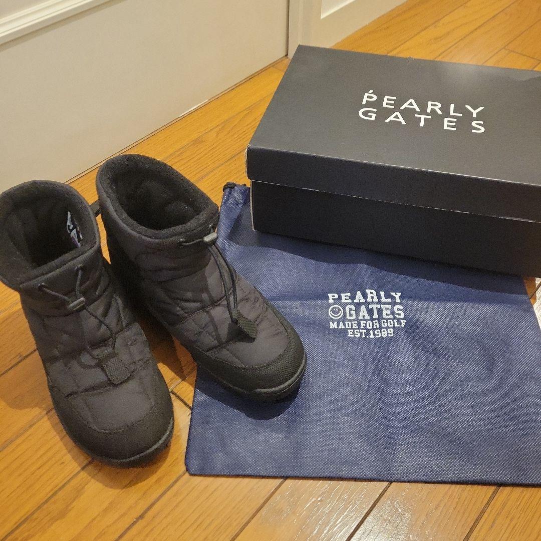 【美品】パーリーゲイツ　冬用ゴルフシューズ　黒　24cm