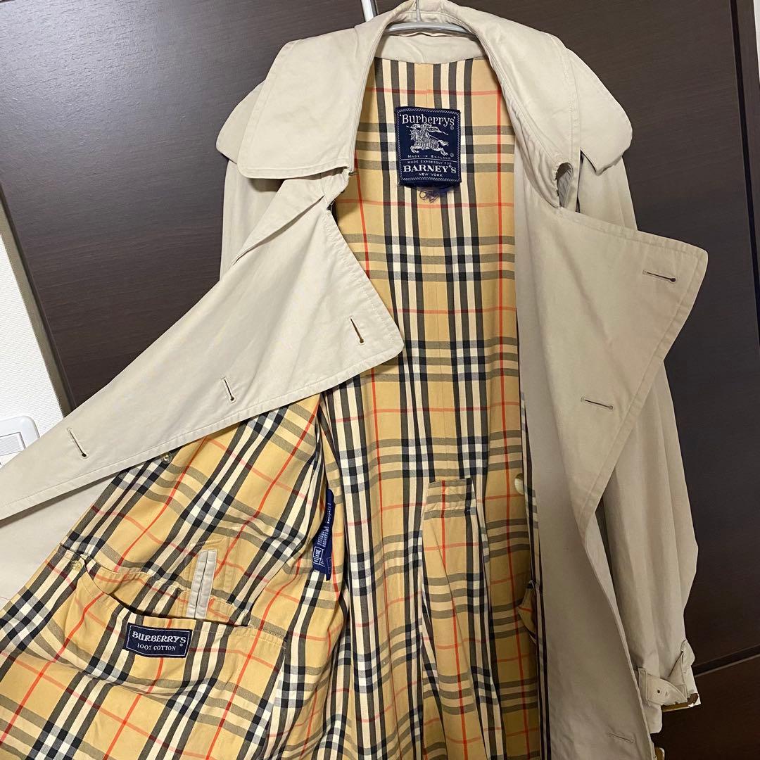 70s 一枚袖 ヴィンテージ バーバリー トレンチコート コットン100
