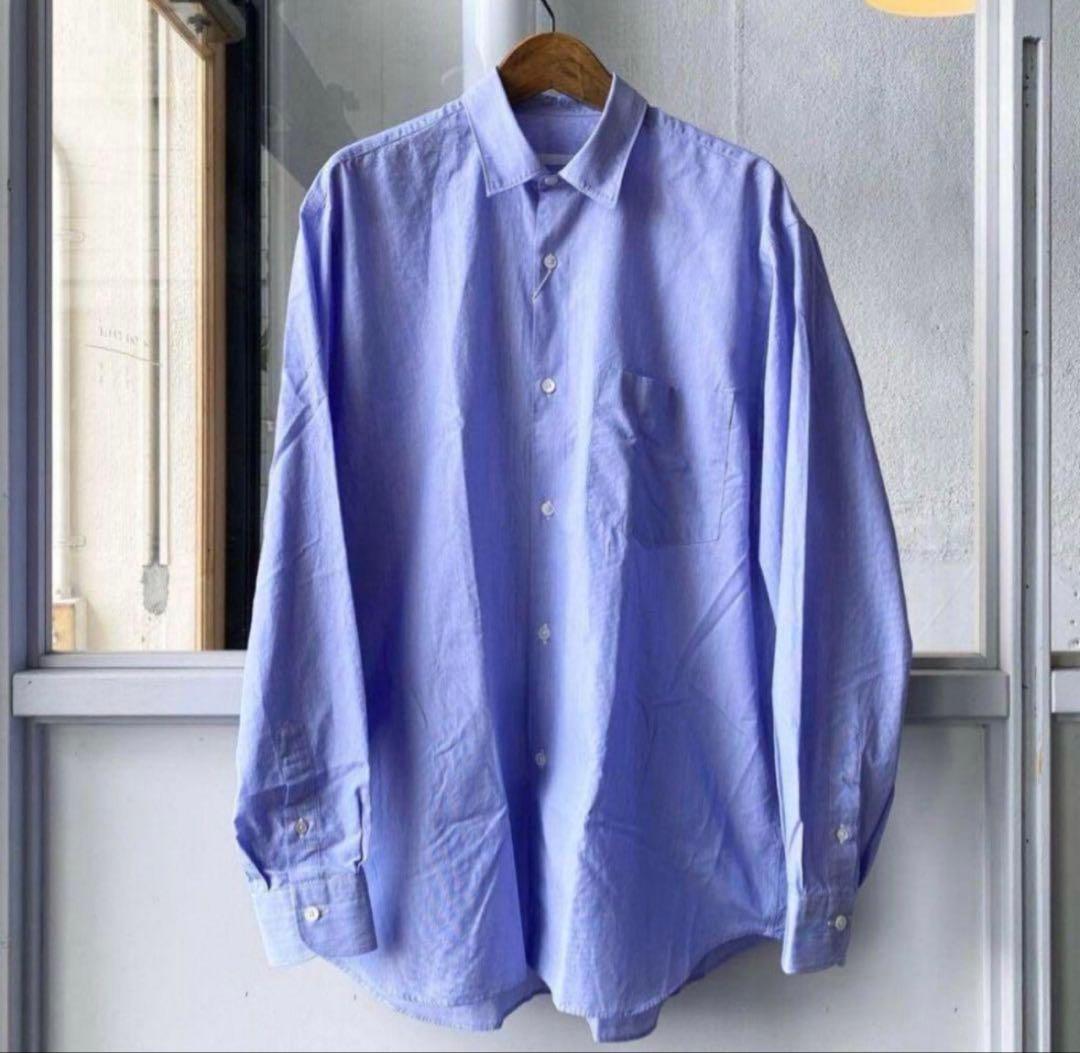 22AW コモリシャツ サックスストライプ サイズ3