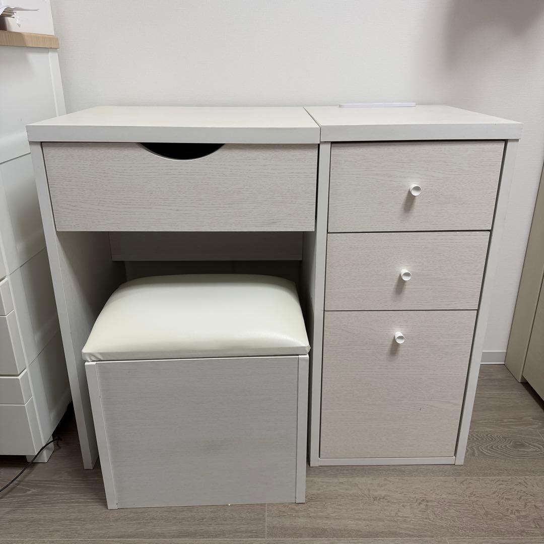 LEDライト付きミラー ドレッサー デスク