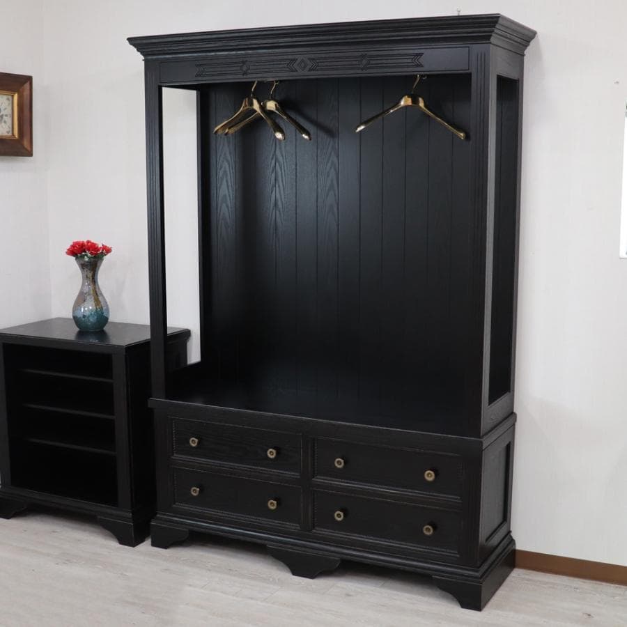 テーラー ワードローブ 衣類収納 幅122cm タモ材 日本製