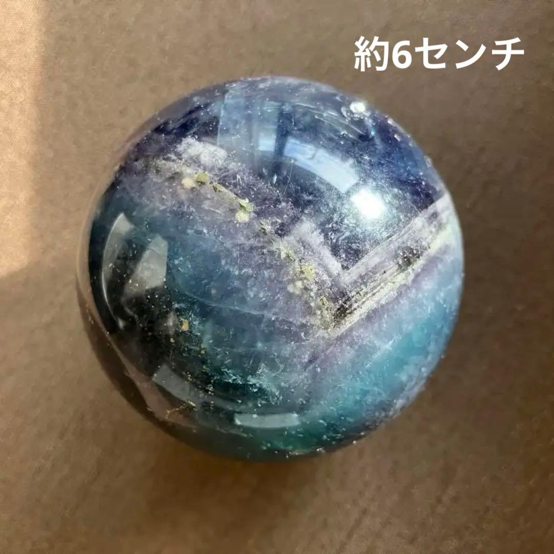 パイライトインフローライト スフィア　天然石