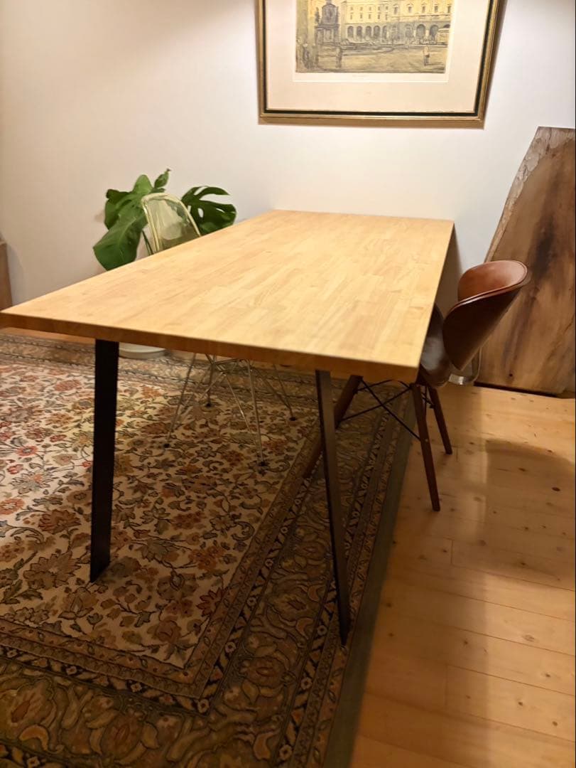 KANADEMONO ダイニングテーブル(ラバーウッド)