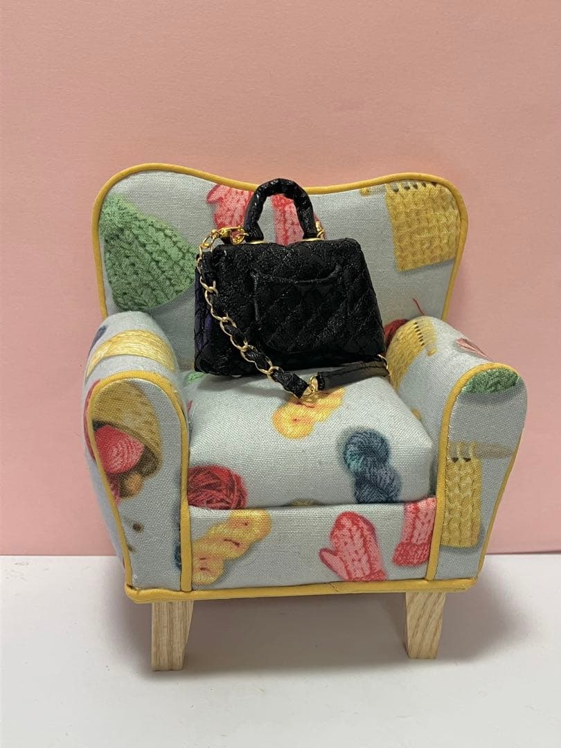 ★ハンドメイド★ミニチュア 2wayバッグ ブラック